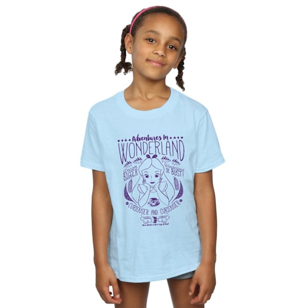 Alice i Underlandet Flickäventyr Bomull T-shirt 5-6 år B Baby Blue 5-6 Years