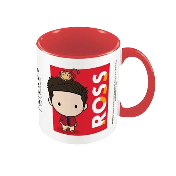 Friends Chibi Ross Mug En Storlek Röd/Vit Red/White One Size