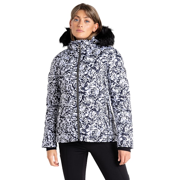 Dare 2B Dam/Damer Glamorize III Leopardmönstrad Vadderad Skidjacka Black/White 16 UK