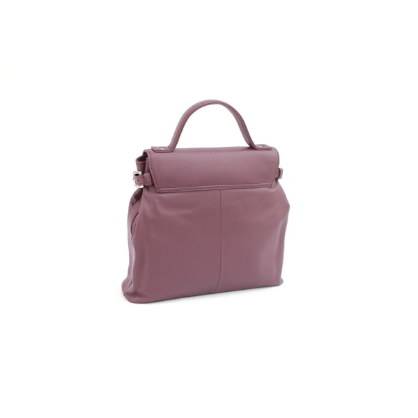 Eastern Counties Leather Katrina Läderhandväska med Spänndetaljer Grape/Ivory One Size