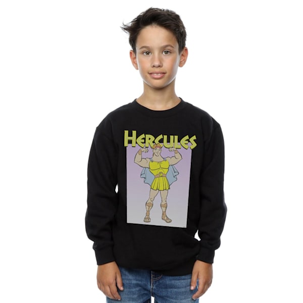 Disney Boys Hercules Muscles Sweatshirt 7-8 år Svart Black 7-8 Years