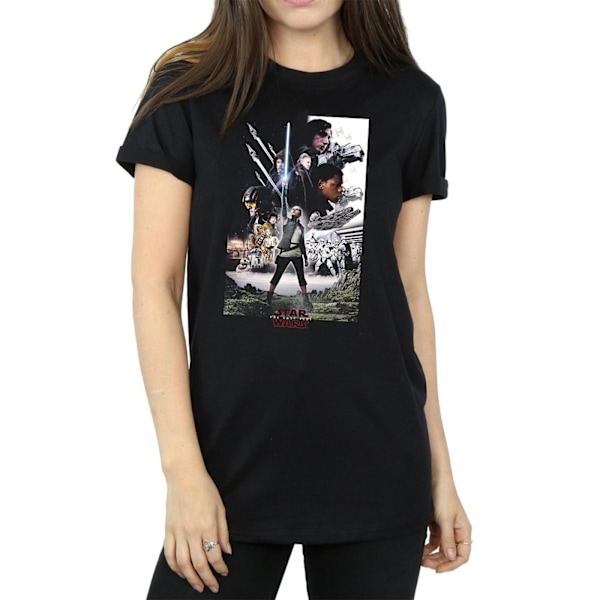 Star Wars Dam/Damer The Last Jedi Karaktär Affisch Bomull B Black XXL