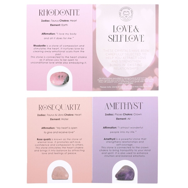 Something Different Love & Self Healing Dekorativ Kristall (3-pack) Multicoloured One Size