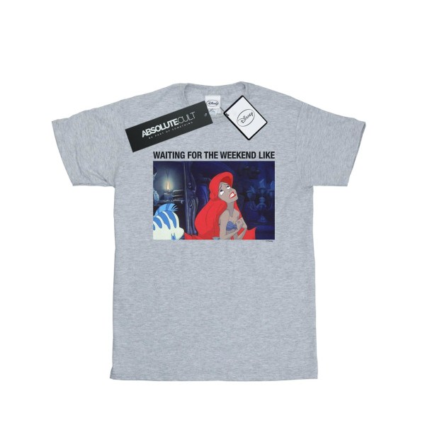 Disney Boys Den lilla sjöjungfrun som väntar på helgens T-shirt Sports Grey 9-11 Years