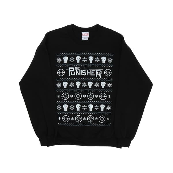 Marvel Herr Punisher Jultröja M Svart Black M
