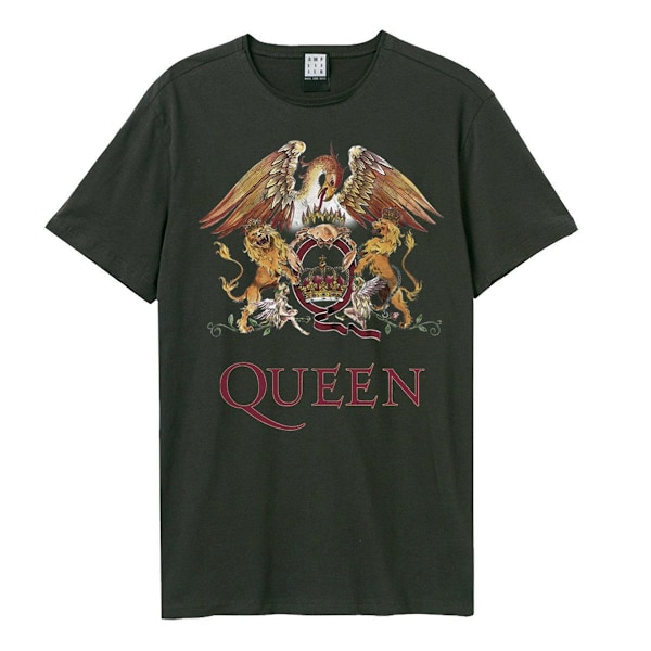 Amplified Unisex Vuxen Royal Crest Queen T-shirt L Kol Charcoal L