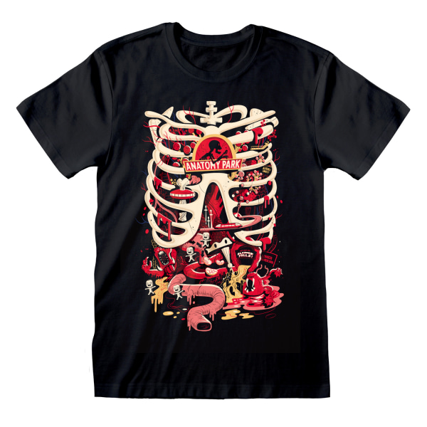 Rick And Morty Unisex Vuxen Anatomy Park T-shirt S Svart Black S
