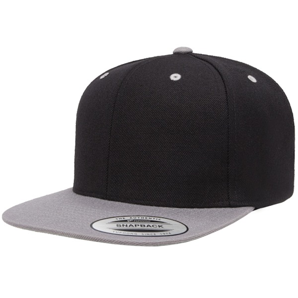 Flexfit Unisex Tvåfärgad Klassisk Snapback Cap En Storlek Svart/Silver Black/Silver One Size