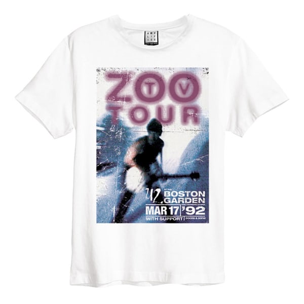 Amplified Unisex Vuxen Zoo TV Tour U2 T-shirt S Vintage Vit Vintage White S