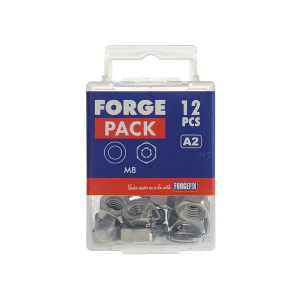Forgefix Sexkantmuttrar & Brickor A2 Rostfritt Stål M8 Forgepa Multi Colour One Size