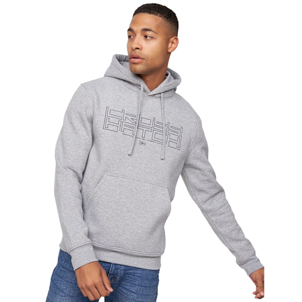 Crosshatch Mens Scouts Hoodie L Grey Marl Grey Marl L
