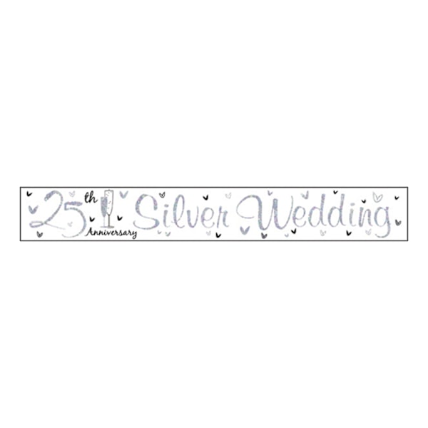 Simon Elvin Foliebanner En Storlek Silver Jubileum Silver Anniversary One Size