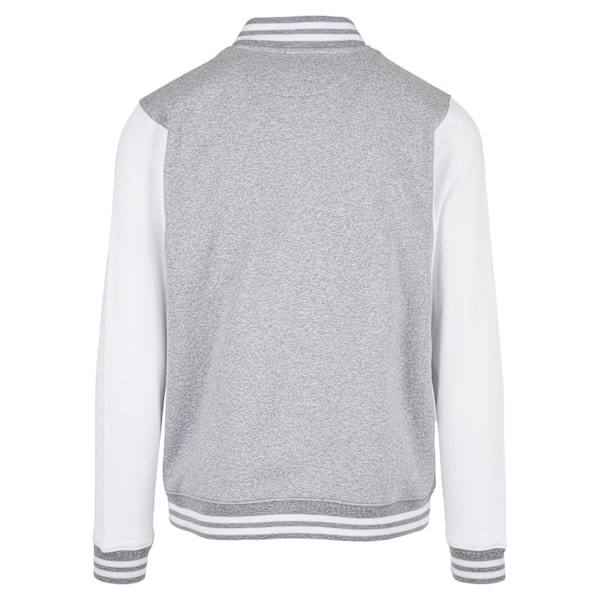 Bygg ditt varumärke Herr Basic College Jacka XL Heather Grey/Vit Heather Grey/White XL