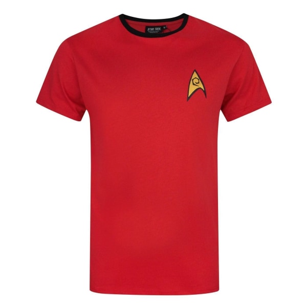 Star Trek Herr Security And Operations Uniform T-shirt M Röd Red M