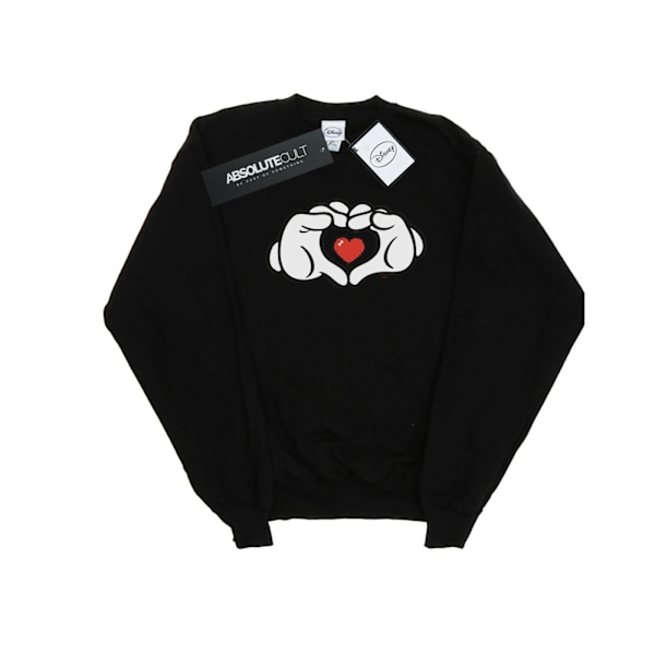 Disney Boys Mickey Mouse Hjärthands Sweatshirt 9-11 år Svart Black 9-11 Years