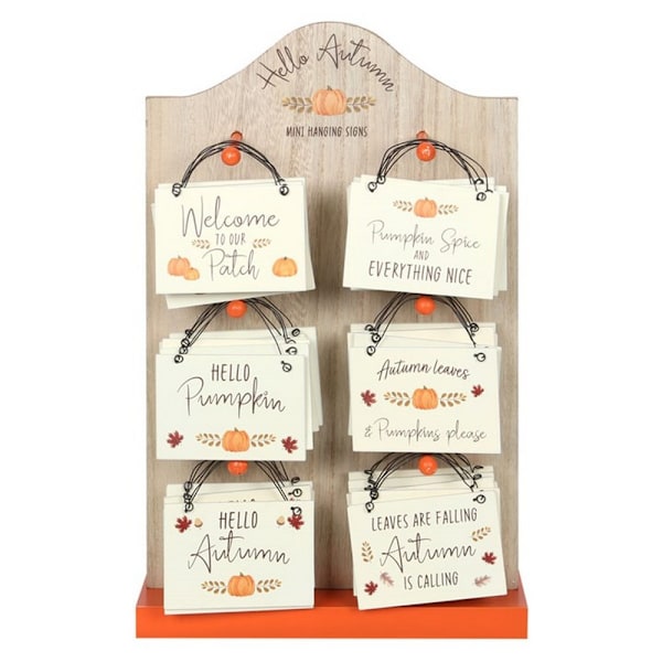 Something Different Hello Autumn Mini Hängande Skylt Set (Paket med Brown/Cream/Orange One Size
