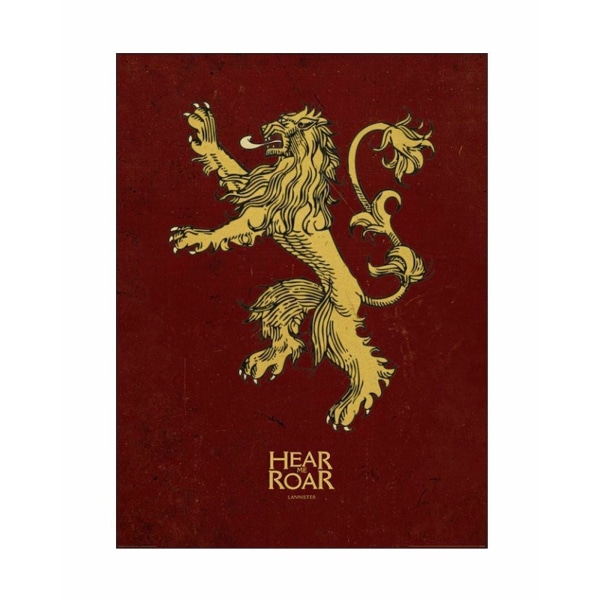 Game of Thrones Lannister Affisch One Size Burgundy/Guld Burgundy/Gold One Size
