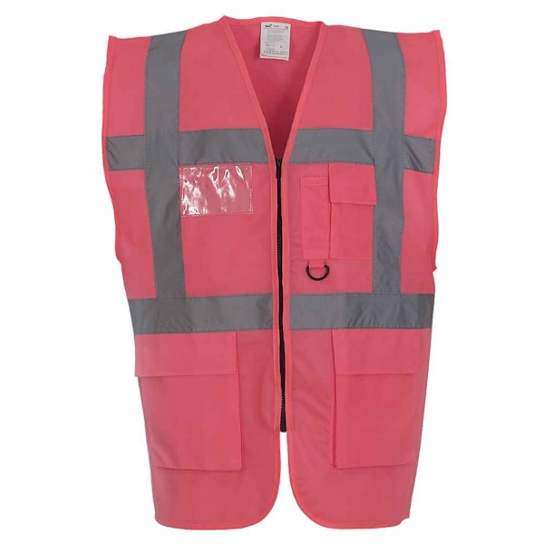 Yoko Unisex Adult Executive Hi-Vis Waistcoat L Rosa Pink L