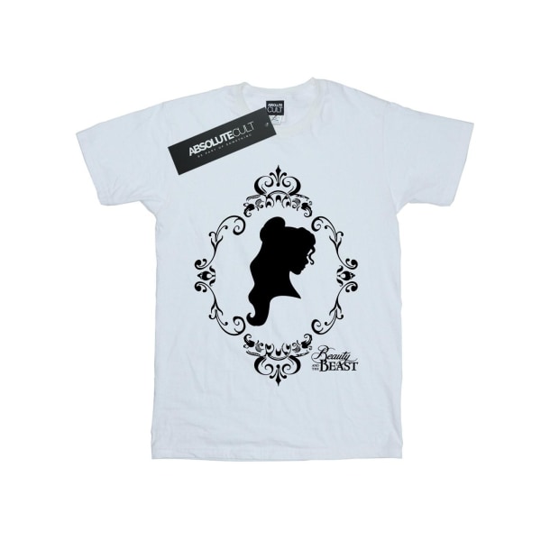 Disney Princess Girls Belle Silhouette Cotton T-Shirt 12-13 Ja White 12-13 Years