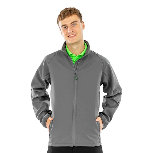 Result Äkta Återvunnen Herr Tryckbar Softshelljacka L Arbete Workguard Grey L