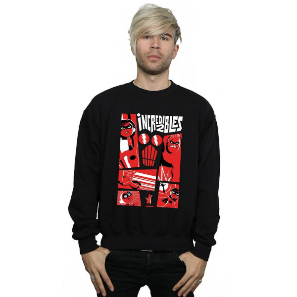 The Incredibles Herr Collage Sweatshirt XL Svart Black XL