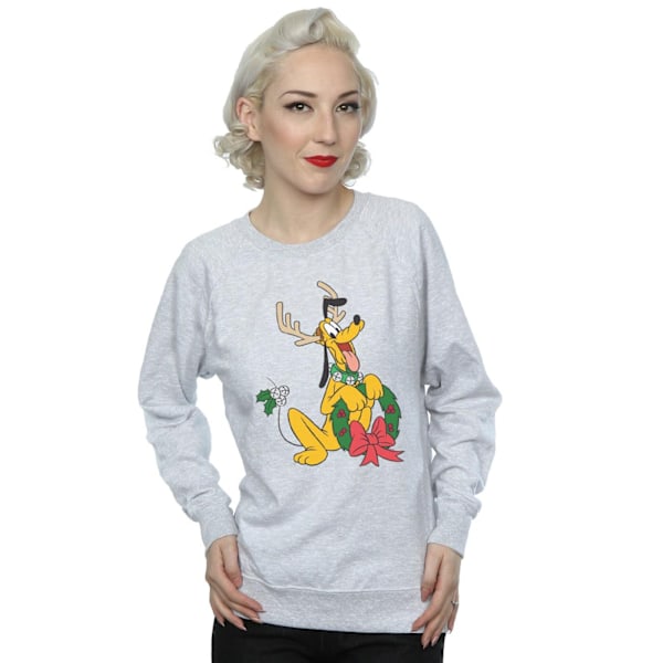 Disney Dam/Kvinnor Pluto Jul Ren Sweatshirt L Spor Sports Grey L