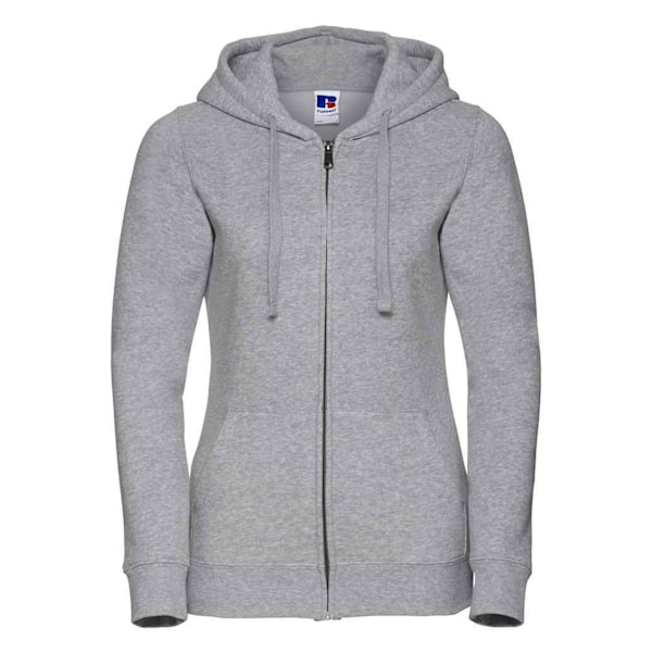 Russell Dam/Kvinnor Äkta Full Zip Hoodie M Light Oxford Light Oxford M