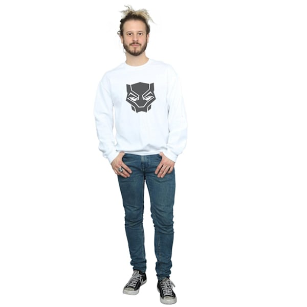 Marvel Herr Svart Panter Svart På Svart Sweatshirt S Vit White S