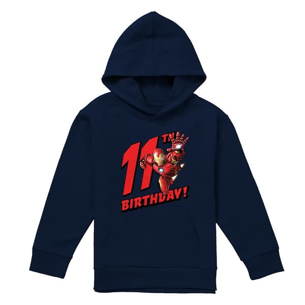 Marvel Barn/Barn Iron Man 11-årsdag Huvtröja 7-8 År N Navy 7-8 Years