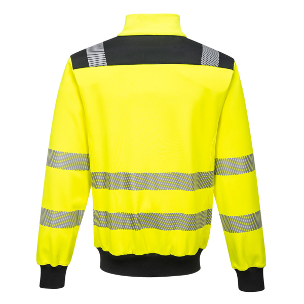 Portwest Herr PW3 Hi-Vis Full Zip Sweatshirt S Gul/Svart Yellow/Black S