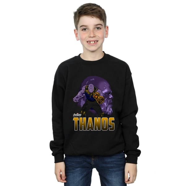 Marvel Boys Avengers Infinity War Thanos Karaktär Sweatshirt 5 Black 5-6 Years