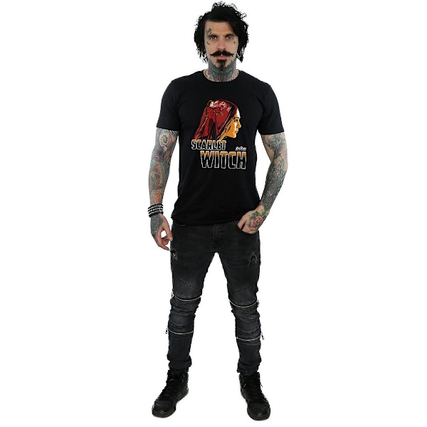 Avengers Infinity War Herr Scarlet Witch Bomull T-shirt L Svart Black L