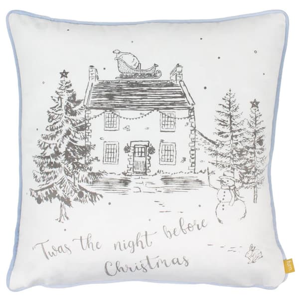 Furn Midwinter Toile Jul Kuddfodral One Size Vit/Grå White/Grey One Size