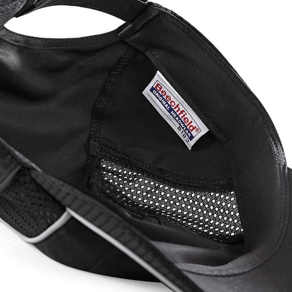 Beechfield Coolmax® Flow Mesh Baseball Cap / Huvudbonad En Storlek Black One Size