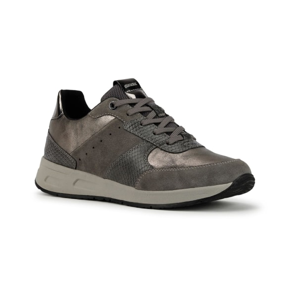 Geox Dam/Dam D Bulmya A Läder Sneakers 5 UK Mörkgrå/G Dark Grey/Gunmetal Grey 5 UK