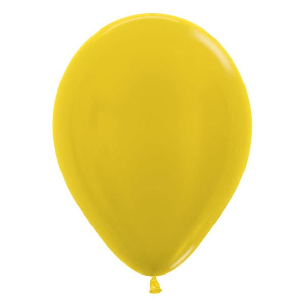 Sempertex Latex Metallic Ballonger (25-pack) En Storlek Gul Yellow One Size