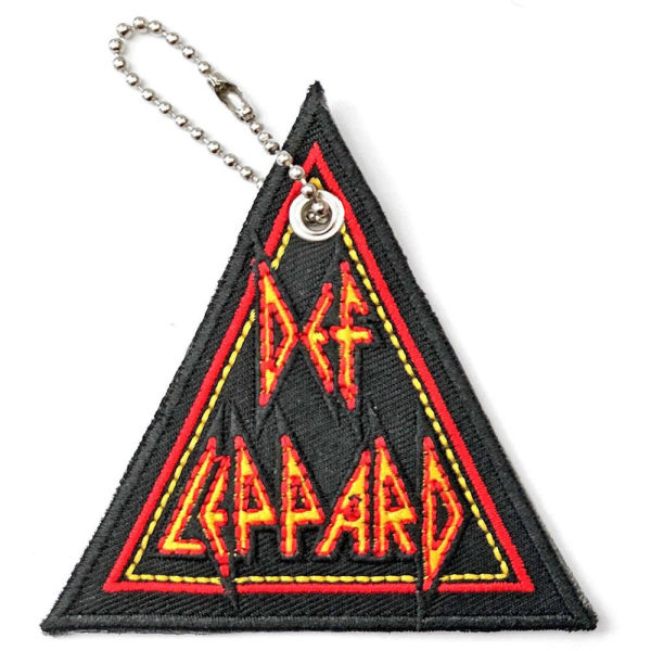 Def Leppard Tri-Logo Dubbelsidig Patch Nyckelring One Size Röd/Ye Red/Yellow/Black One Size