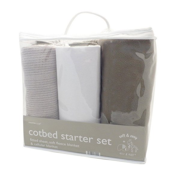 Hem & Living Baby Cot Bed Set (3-pack) One Size Mörkgrå/Vit Dark Grey/White One Size