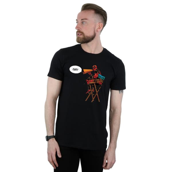 Marvel Herr Deadpool Regissörsstol T-Shirt S Svart Black S