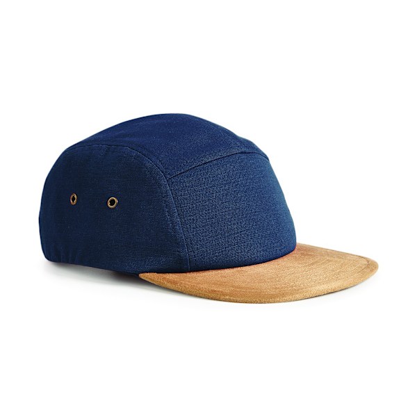 Beechfield Suede Peak 5 Panel Baseball Cap One Size Navy Navy One Size