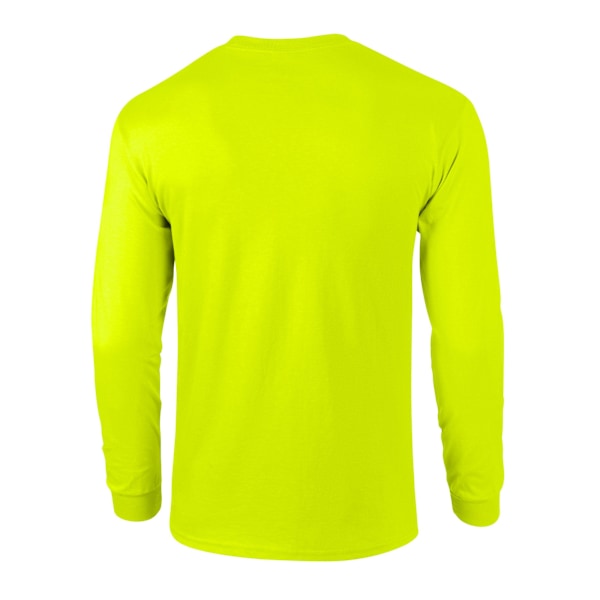 Gildan Unisex Adult Ultra Plain Cotton Long-Sleeved T-Shirt S S Safety Green S