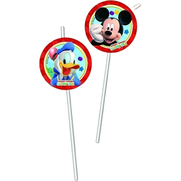 Mickey Mouse Clubhouse lekfulla engångssugrör (6-pack) På Multicoloured One Size