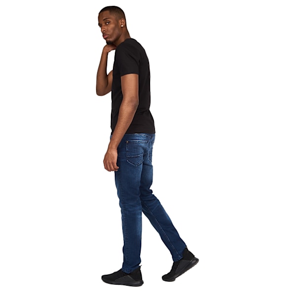 Crosshatch herr Svelte Stretch Jeans 40R mörk tvätt Dark Wash 40R
