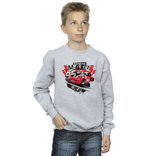 Disney Boys Cars Lightning McQueen Collage Sweatshirt 3-4 år Sports Grey 3-4 Years