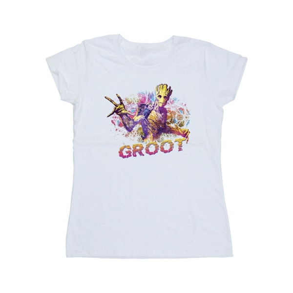 Marvel Womens/Ladies Guardians Of The Galaxy Abstract Groot Cot White XL