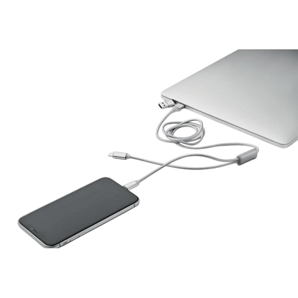 MidOcean Cablong 2-i-1 Laddningskabel One Size Silver Silver One Size