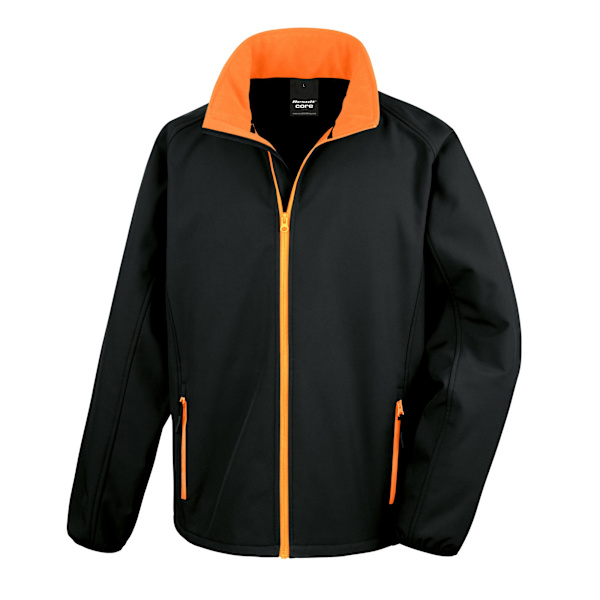 Result Core Mens Printable Soft Shell Jacket 4XL Svart/Orange Black/Orange 4XL
