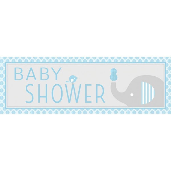Creative Party Baby Shower Banner One Size Blå/Grå Blue/Grey One Size