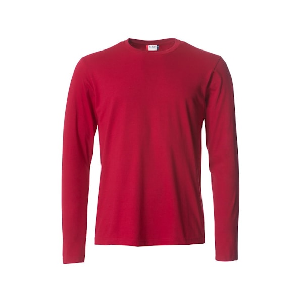 Clique Basic Långärmad T-shirt för män 4XL Röd Red 4XL