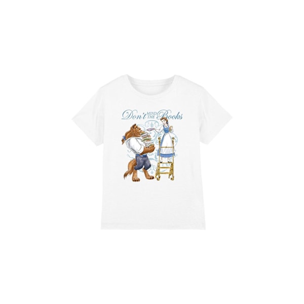 Skönheten och Odjuret Barn/Kids Don´t Mind the Books T-Shirt White 5-6 Years